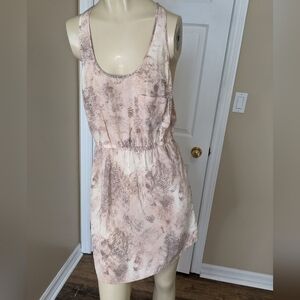 Aritzia Wilfred 100% silk snake skin pastel dress